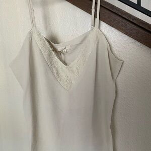 Easel Cream Lace Trim Camisole